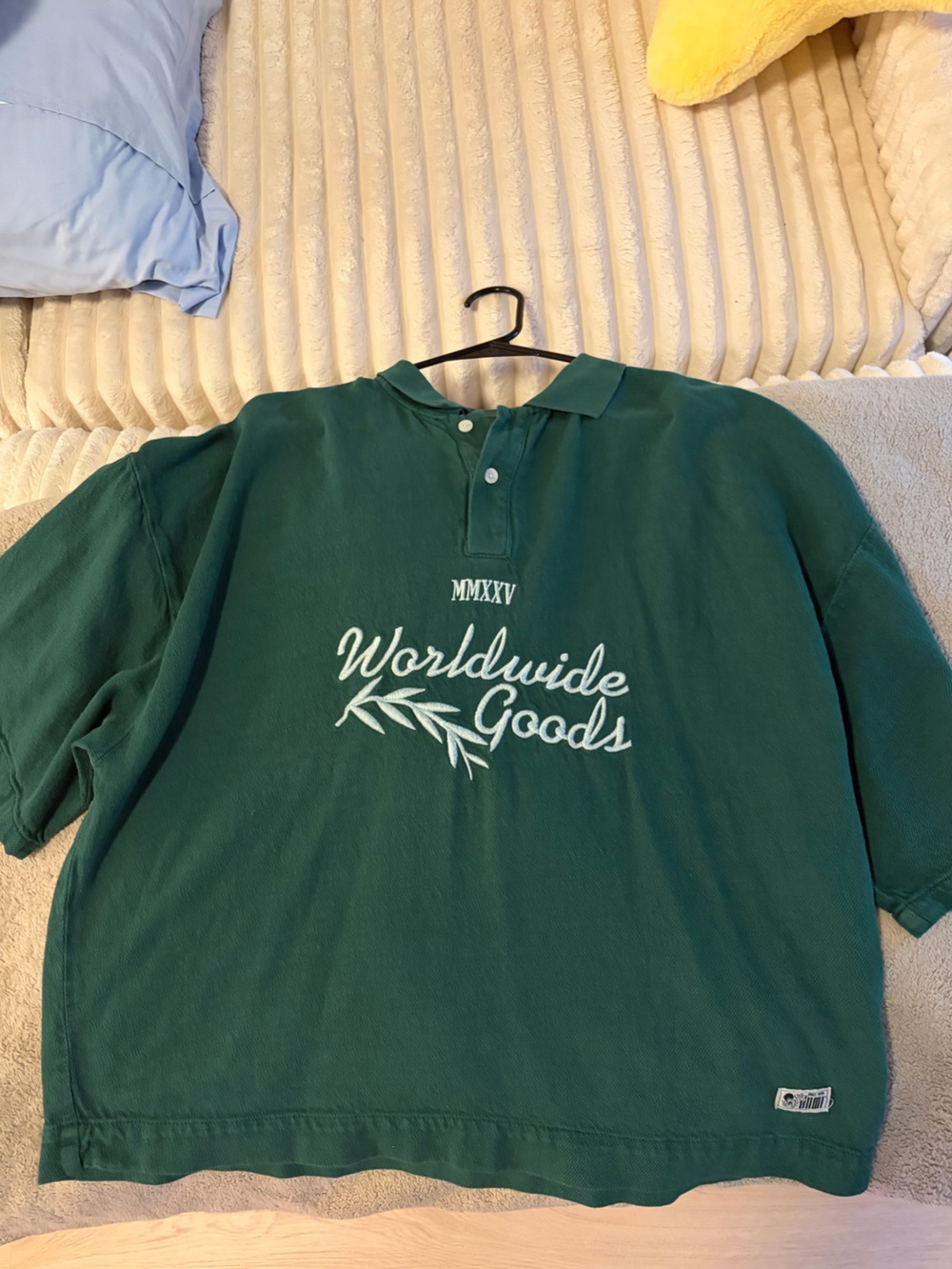 Zara Men's Green Polo Shirt